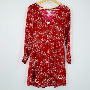 & Other Stories Dress Moon Stars Zodiac Celestial Witchy Astrology Print Tencel